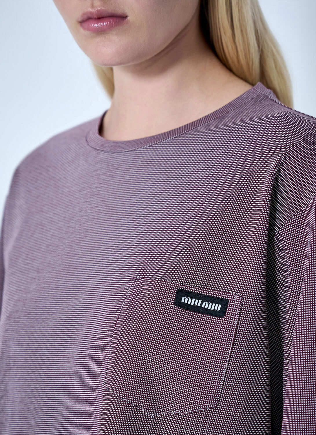 Miu Miu Jacquard Jersey T-Shirt