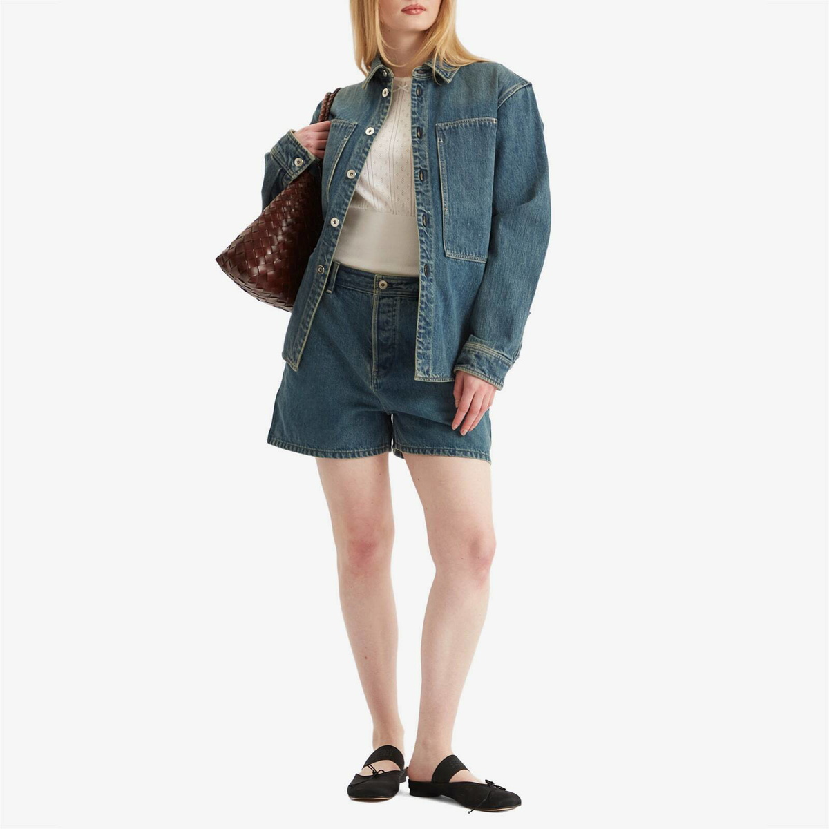 Jil Sander+ Women's Denim Shorts in Blue