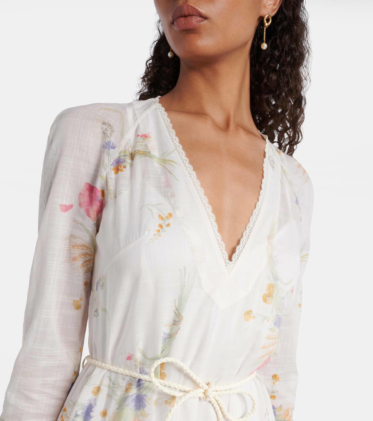 sachin and babi light blue dress Zimmermann Lucky Plunge Dress in Pink