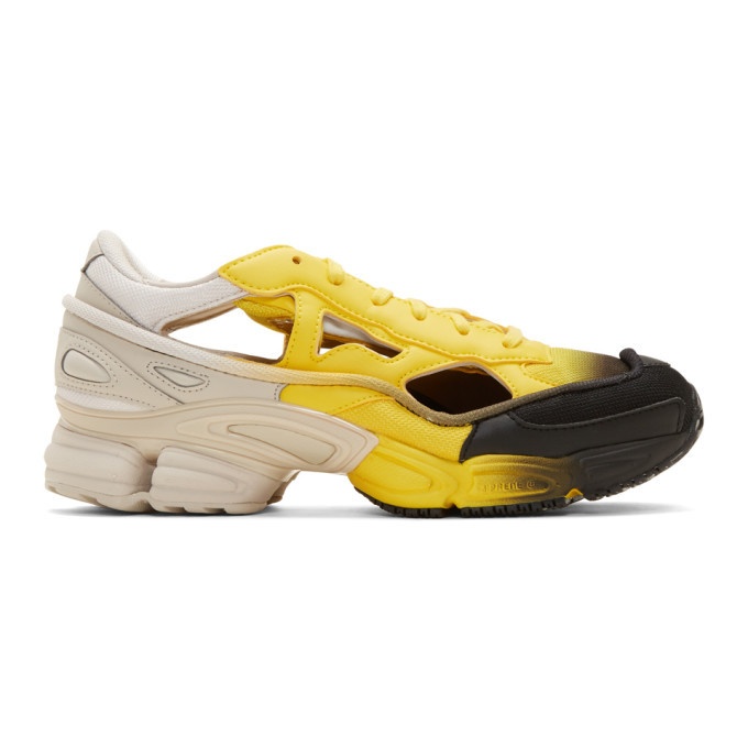 Photo: Raf Simons Yellow and Off-White adidas Originals Edition Replicant Ozweego Sock Pack Sneakers