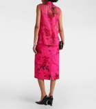 Erdem Bow-detail silk voile top
