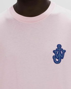 Jw Anderson Anchor Patch T Shirt Pink - Mens - Shortsleeves