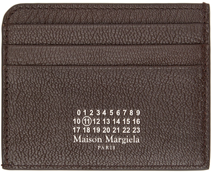 Photo: Maison Margiela Brown Grained Leather Card Holder
