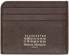 Maison Margiela Brown Grained Leather Card Holder