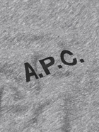 A.P.C. - Mike Logo-Print Cotton-Jersey T-Shirt - Gray