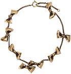 Acne Studios Gold Karen Kilimnik Edition Multi Bow Necklace