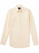 Drake's - Button-Down Collar Striped Cotton Oxford Shirt - Yellow