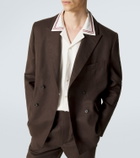 Bode Double-breasted linen blazer