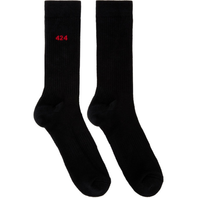 Photo: 424 Black Logo Socks