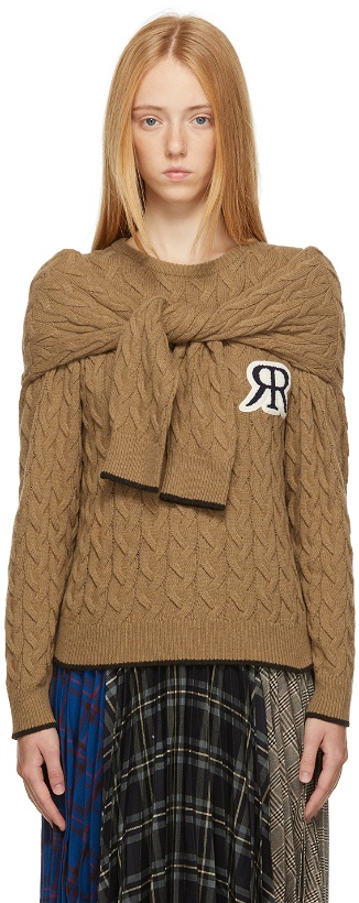 Photo: Rokh Brown Cable Knit Double Sweater