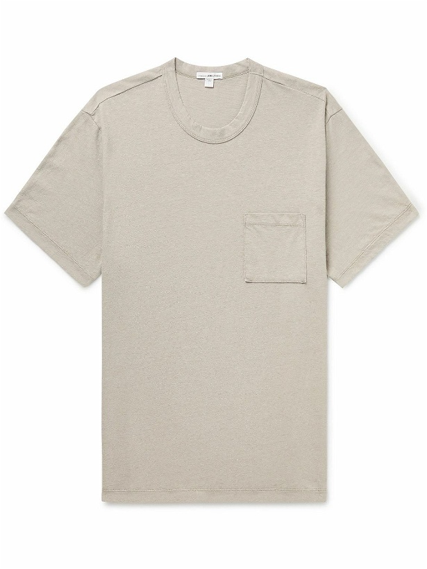 Photo: James Perse - Slub Cotton and Linen-Blend Jersey T-Shirt - Neutrals