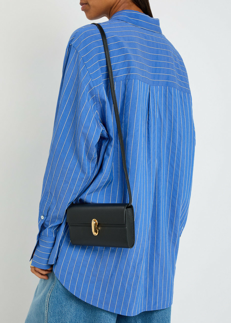 Savette Symmetry Mini Grained Leather Clutch - Black - One Size