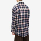 Martine Rose Men's Flannel Overshirt in Red/Navy Check