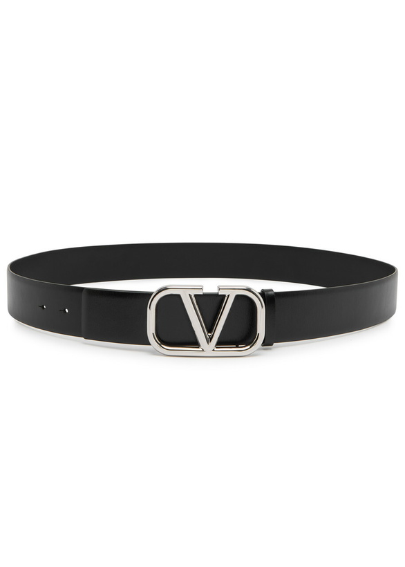 Photo: Valentino VLogo Leather Belt Black
