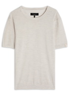 Rag & Bone Aulton Fine-knit T-shirt Ecru