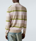 Arch4 Striped cashmere polo sweater