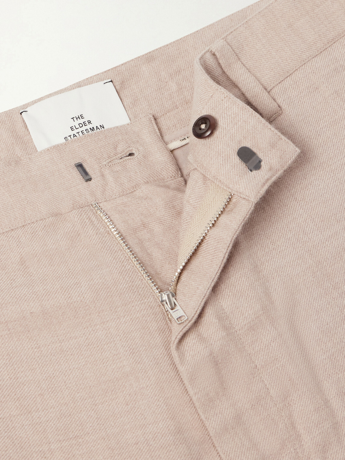 The Elder Statesman - Cashmina Slacker Straight-Leg Wool and Cashmere-Blend Trousers - Neutrals