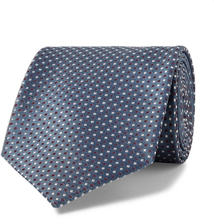 Photo: Brioni - 8cm Silk-Jacquard Tie - Blue