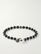 Mikia - Sterling Silver and Onyx Beaded Bracelet - Black