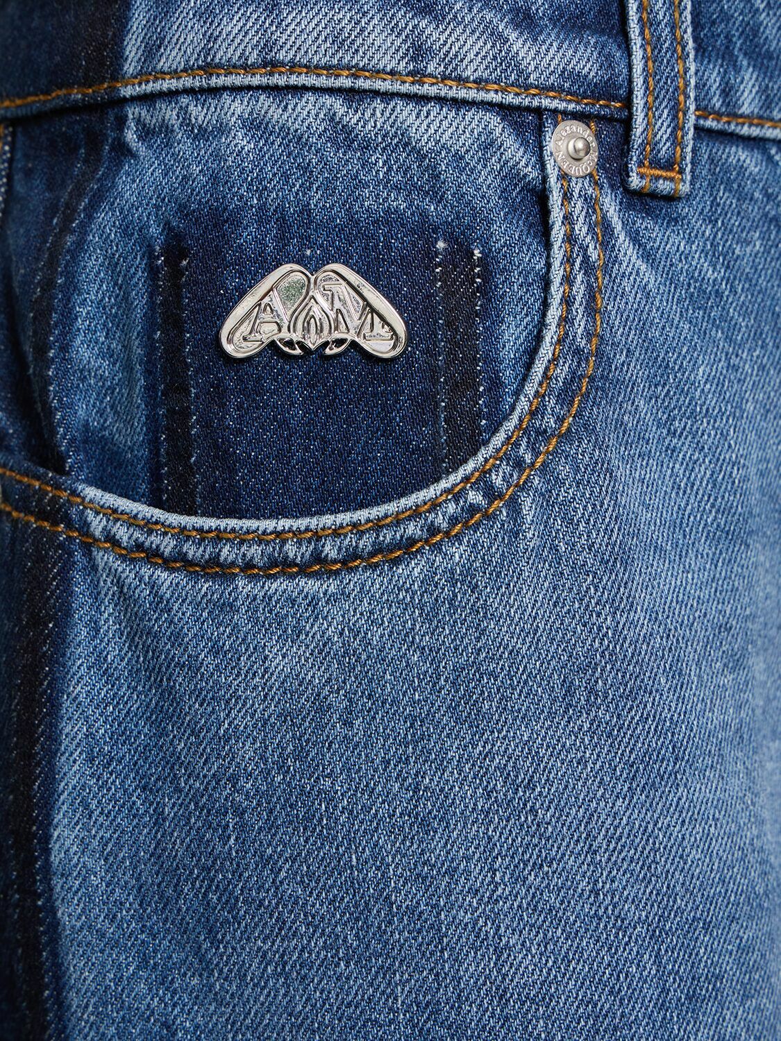 ALEXANDER MCQUEEN - Wide Leg Denim Jeans