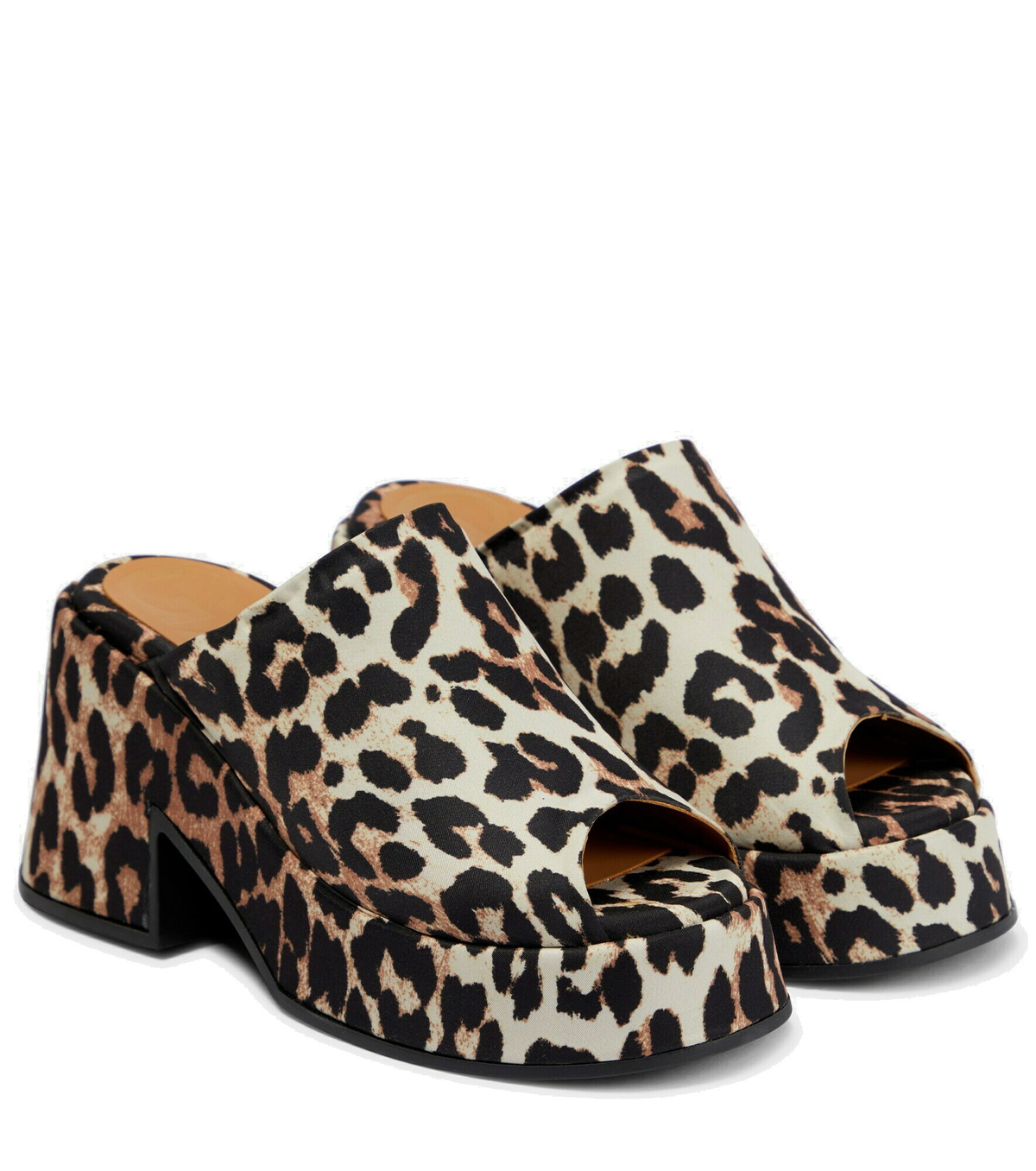 Ganni discount leopard sandals