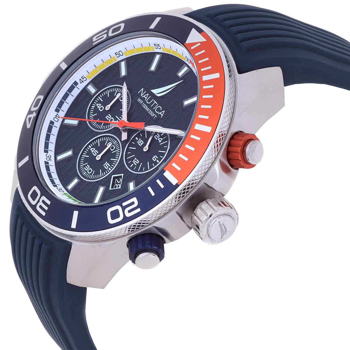Nautica One Chronograph Quartz Blue Dial Mens Watch NAPNOF302
