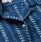 Freemans Sporting Club - Camp-Collar Indigo-Dyed Printed Cotton Shirt - Indigo