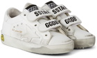 Golden Goose Baby White Old School Velcro Sneakers