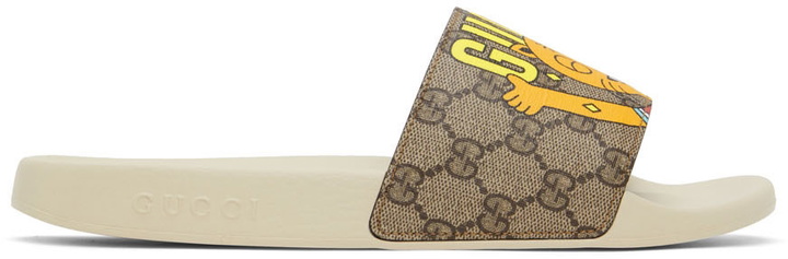 Photo: Gucci Beige Cat Print Slides