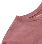 Bellerose - Cotton and Linen-Blend T-Shirt - Burgundy