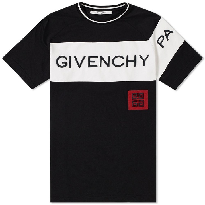 Photo: Givenchy Panelled Logo Tee Black