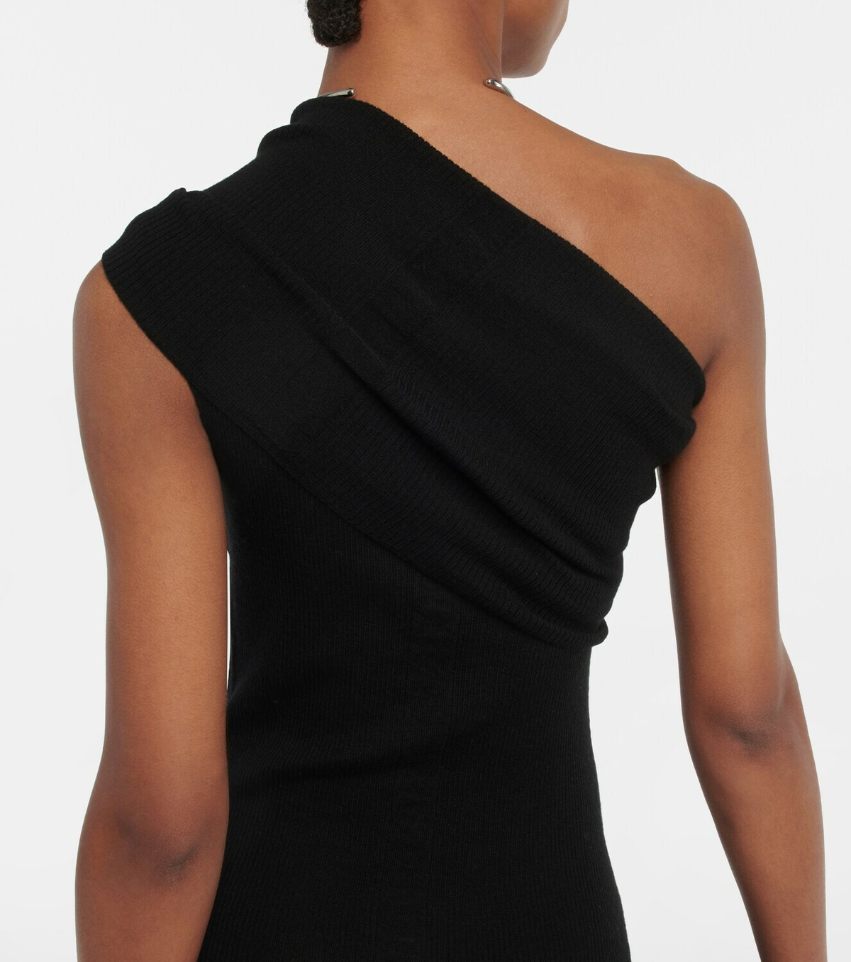 ワンピース RICK OWENS SS24 ONE-SHOULDER DRESS (RP01D2676_KST09) Rick Owens 'goddess' draped one-shoulder maxi dress | The