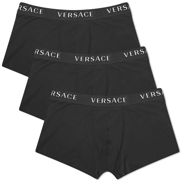 Photo: Versace Logo Waistband Boxer Trunk - 3 Pack