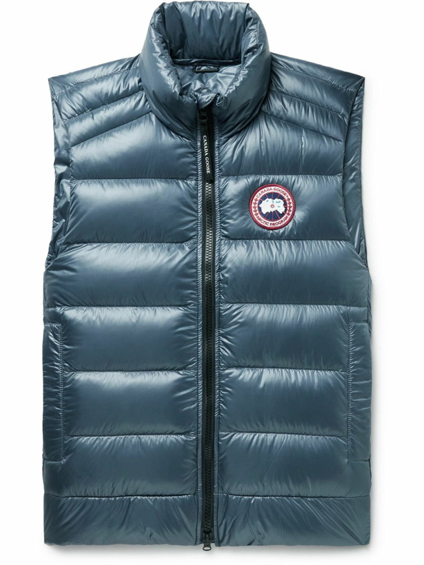 Photo: Canada Goose - Crofton Slim-Fit Quilted Recycled Nylon-Ripstop Down Gilet - Blue
