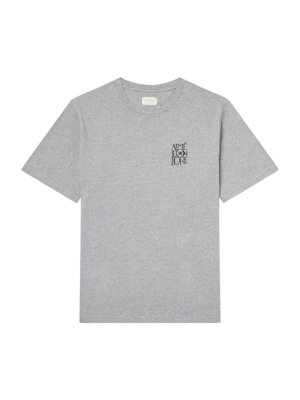 Photo: Aimé Leon Dore - Logo-Print Cotton-Jersey T-Shirt - Gray