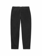 Folk - Black Assembly Tapered Pleated Cotton-Canvas Trousers - Black