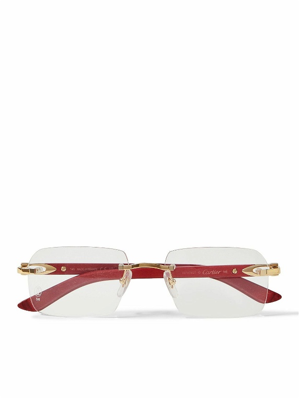 Photo: Cartier Eyewear - Frameless Gold-Tone and Acetate Optical Glasses