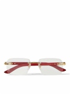 Cartier Eyewear - Frameless Gold-Tone and Acetate Optical Glasses