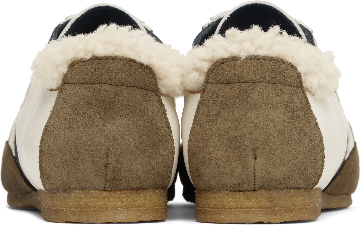 Stefan Cooke Off-White & Brown Slashed Trainer Sneakers