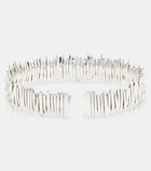 Suzanne Kalan 18kt white gold cuff bracelet with diamonds