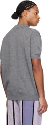 Glass Cypress Gray Knit Polo