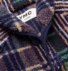 YMC - Beach Shawl-Collar Checked Fleece Jacket - Multi