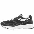 Saucony Men's 3D Grid Hurricane Sneakers in Black/White