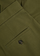 Weekend Max Mara Turn-up Twill Trousers Olive