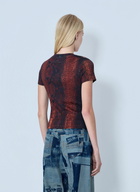 Jean Paul Gaultier Cotton Ribbed Python Print T-shirt