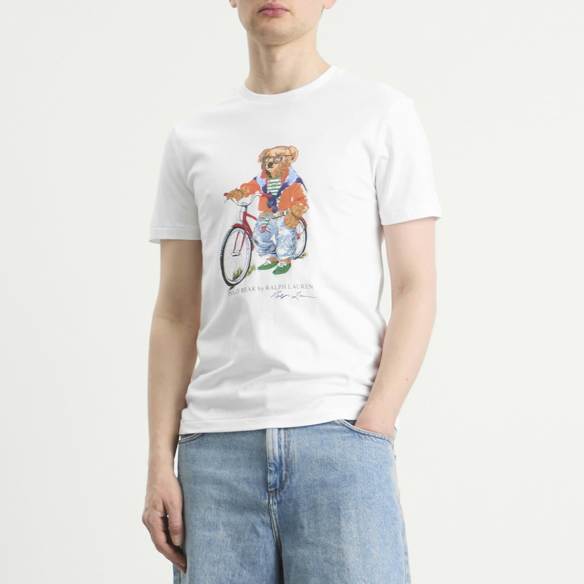 Polo Ralph Lauren Men's Summer Bear T-Shirt in White- Summer Bear