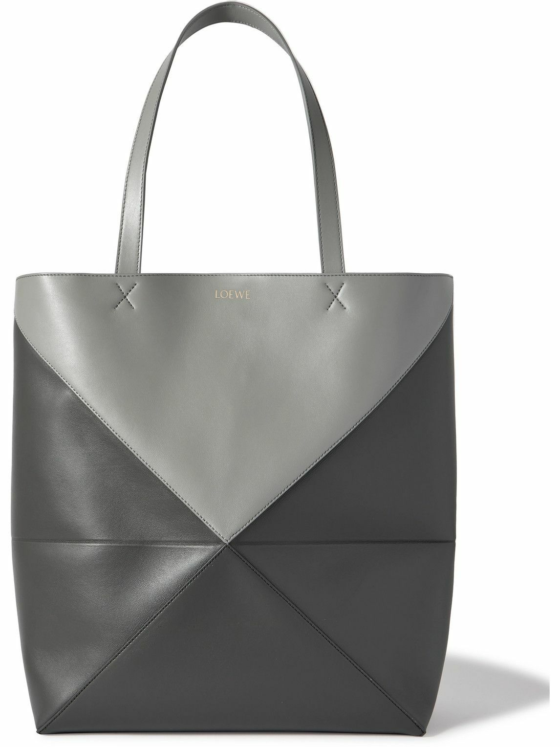 LOEWE - Puzzle Large Two-Tone Leather Tote Bag Loewe