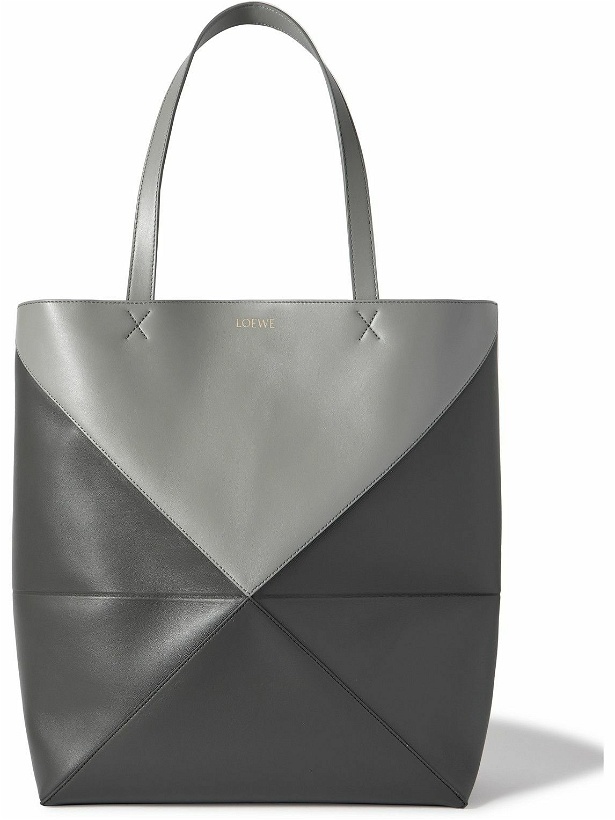 Photo: LOEWE - Puzzle Large Two-Tone Leather Tote Bag