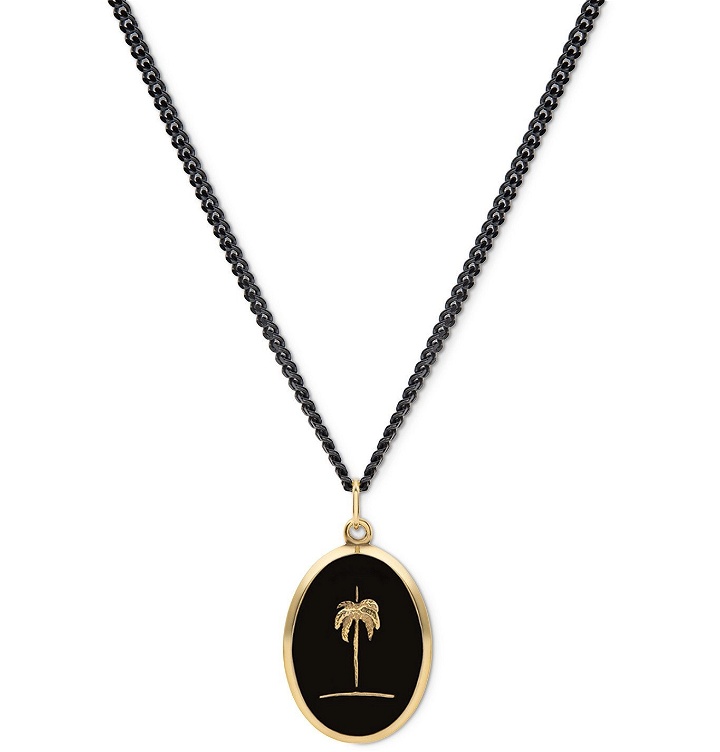 Photo: Miansai - Palm Tree Gold Vermeil and Sterling Silver Necklace - Gold