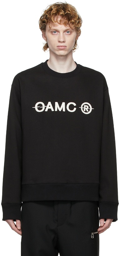 Photo: OAMC Black Tilt Crewneck Sweatshirt